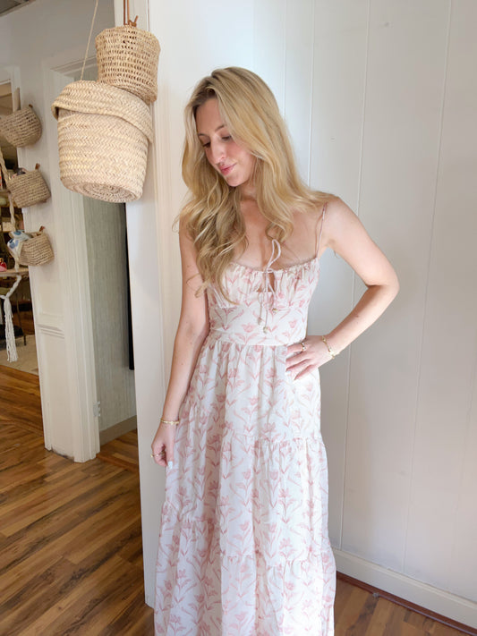 Floral tie dress