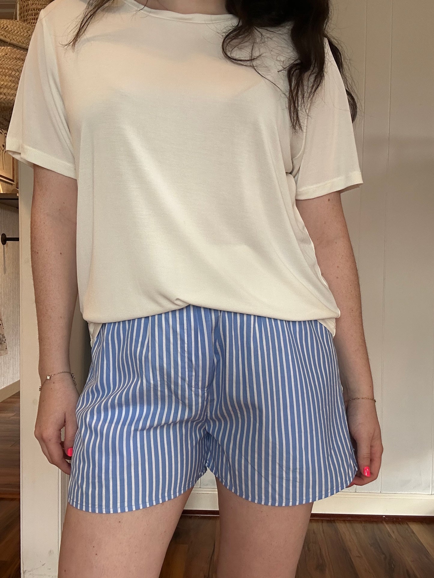 Striped blue short
