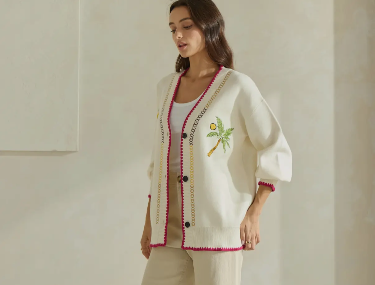 Embroidered Cardigan