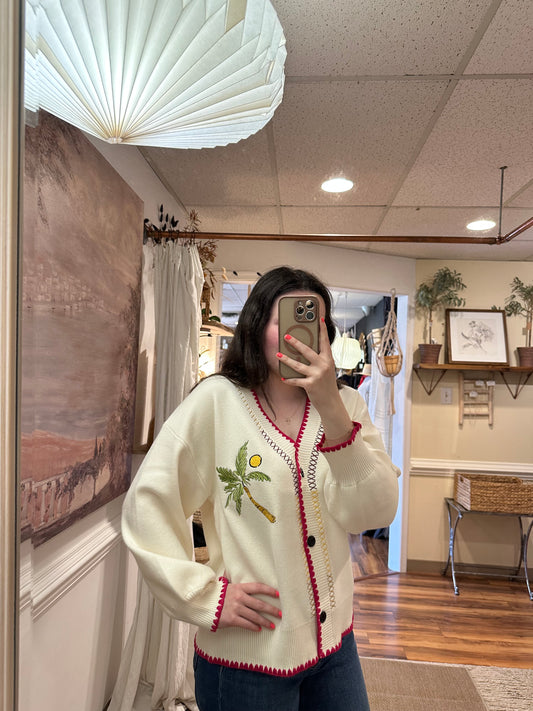 Embroidered Cardigan