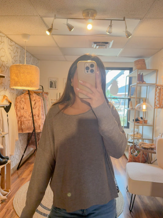 cream scoop neck sweater