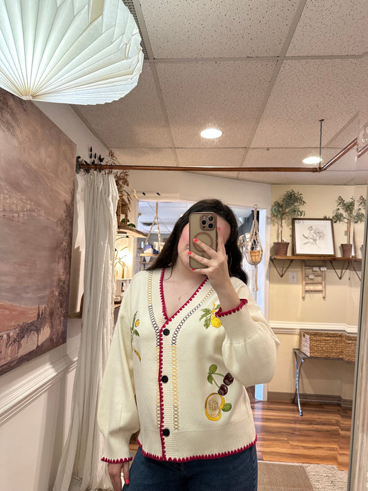 Embroidered Cardigan