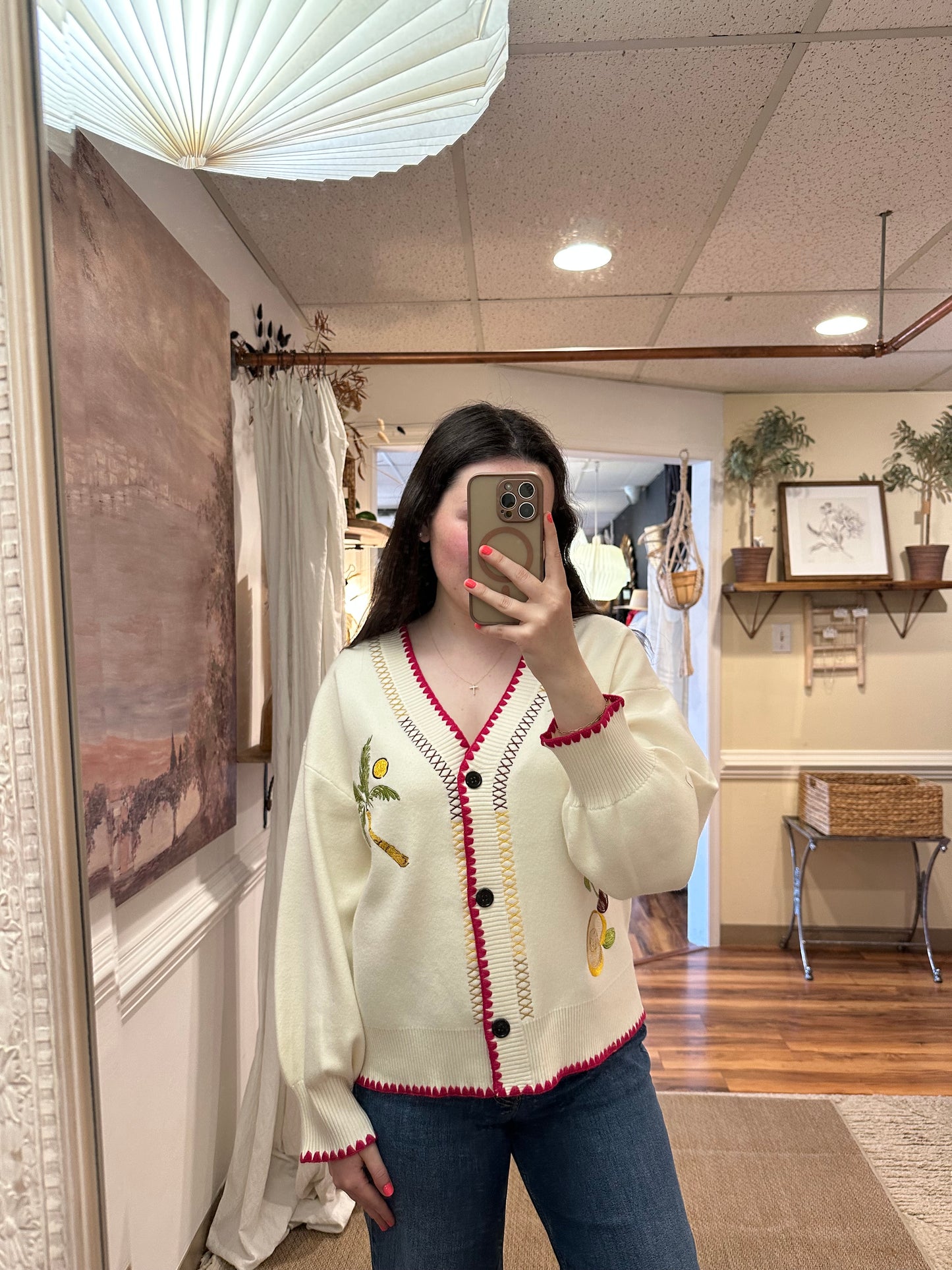 Embroidered Cardigan