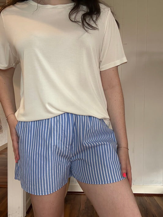 Striped blue short