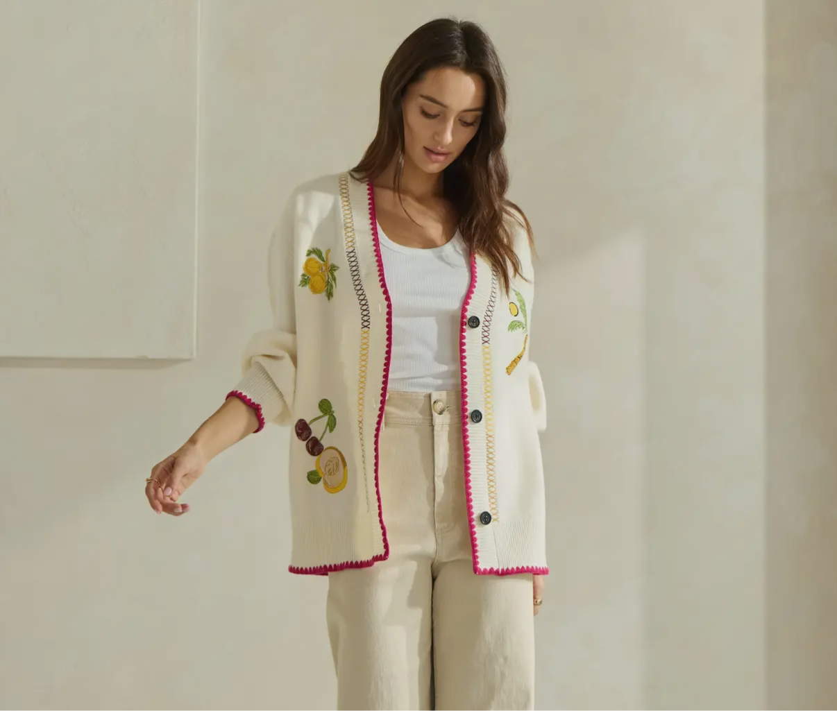 Embroidered Cardigan
