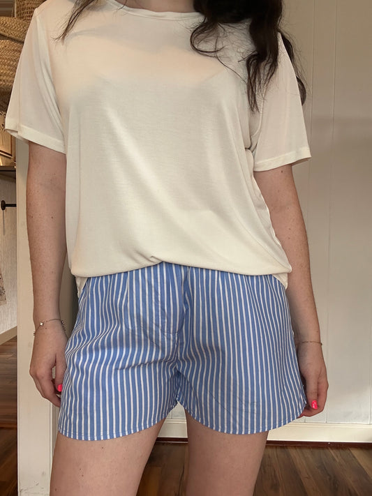 Striped blue short